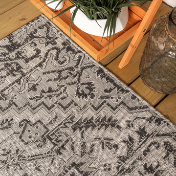 Estrella Bohemian Medallion Textured Weave Indoor/outdoor Runner Rug